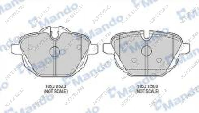 1 559 р. Колодки тормозные задние (4шт.) MANDO  BMW 5 серия ( F11,  F10) - Z4  E85  с доставкой в г. Кемерово