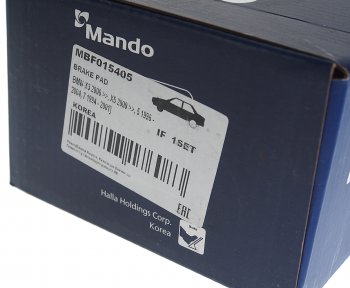 3 099 р. Колодки тормозные передние (4шт.) MANDO BMW 7 серия E38 дорестайлинг, седан (1994-1998)  с доставкой в г. Кемерово. Увеличить фотографию 3