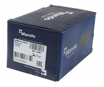 3 289 р. Колодки тормозные передние (4шт.) MANDO Peugeot Expert G9 цельнометаллический фургон дорестайлинг (2007-2013)  с доставкой в г. Кемерово. Увеличить фотографию 4
