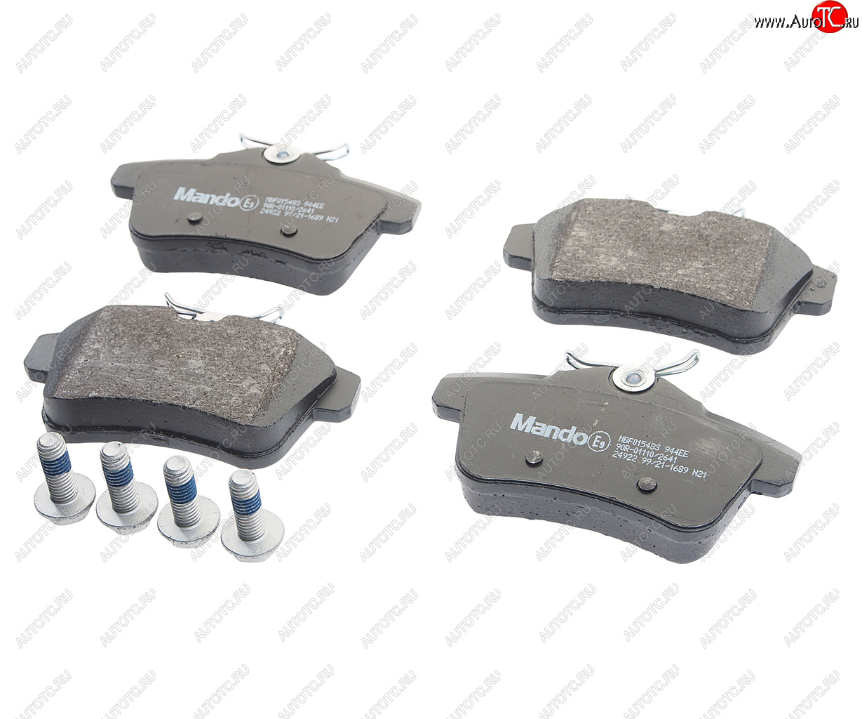 1 399 р. Колодки тормозные PEUGEOT C4,DS4,3007 (09-) CITROEN задние (4шт.) MANDO MANDO mbf015483  с доставкой в г. Кемерово