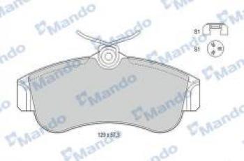 Колодки тормозные передние (4шт.) MANDO Suzuki SX4 GYA,GYB  рестайлинг, хэтчбэк (2010-2016)