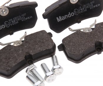 979 р. Колодки тормозные задние (4шт.) MANDO Ford Focus 1 хэтчбэк 5 дв. дорестайлинг (1998-2002)  с доставкой в г. Кемерово. Увеличить фотографию 2