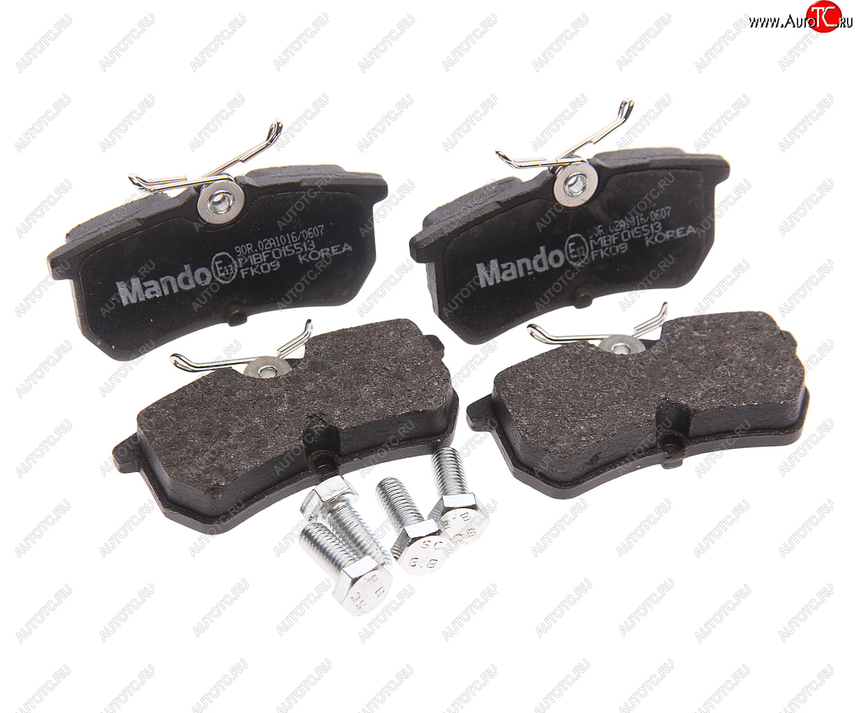979 р. Колодки тормозные задние (4шт.) MANDO Ford Focus 1 хэтчбэк 5 дв. дорестайлинг (1998-2002)  с доставкой в г. Кемерово