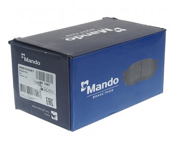 1 779 р. Колодки тормозные HYUNDAI Santa Fe (00-),Trajet (99-) KIA Sorento передние (4шт.) MANDO MANDO mbf015587 MANDO mbf015587  с доставкой в г. Кемерово. Увеличить фотографию 2