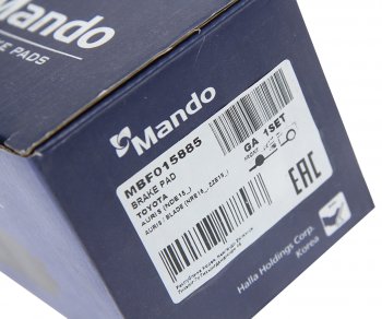 1 439 р. Колодки тормозные TOYOTA Auris (06-) передние (4шт.) MANDO MANDO mbf015885  с доставкой в г. Кемерово. Увеличить фотографию 4