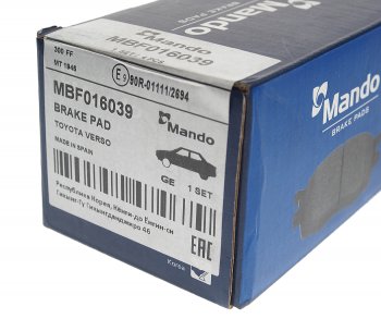 1 699 р. Колодки тормозные TOYOTA Verso (09-) задние (4шт.) MANDO MANDO mbf016039 MANDO mbf016039  с доставкой в г. Кемерово. Увеличить фотографию 3