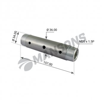569 р. Палец BPW колодки тормозной (36x157) MANSONS MANSONS mbp3050  с доставкой в г. Кемерово. Увеличить фотографию 1