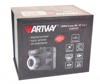 12 699 р. Видеорегистратор с радар-детектором GPS ARTWAY ARTWAY md-107  с доставкой в г. Кемерово. Увеличить фотографию 4