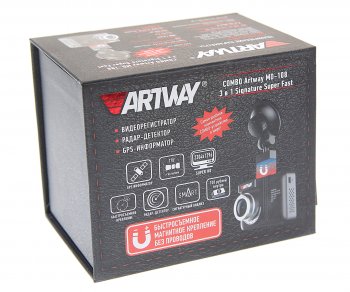 13 499 р. Видеорегистратор с радар-детектором GPS ARTWAY ARTWAY md-108  с доставкой в г. Кемерово. Увеличить фотографию 4