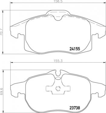 1 999 р. Колодки тормозные передние (4шт.) MINTEX Opel Astra H универсал (2004-2007)  с доставкой в г. Кемерово. Увеличить фотографию 1