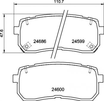 1 499 р. Колодки тормозные HYUNDAI Starex H-1 (07-) задние (4шт.) MINTEX MINTEX mdb2922 MINTEX mdb2922  с доставкой в г. Кемерово. Увеличить фотографию 1