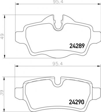 1 259 р. Колодки тормозные MINI Cooper (06-) задние (4шт.) MINTEX MINTEX mdb2930  с доставкой в г. Кемерово. Увеличить фотографию 1