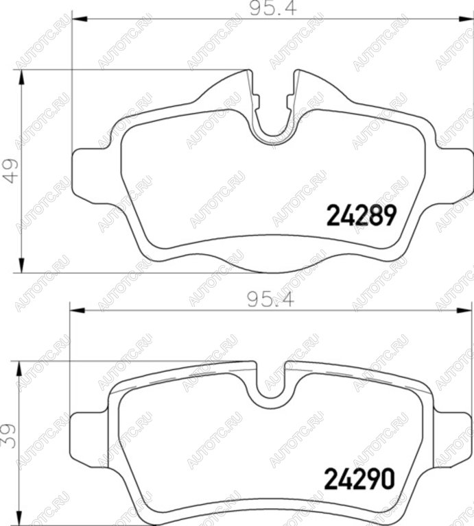 1 259 р. Колодки тормозные MINI Cooper (06-) задние (4шт.) MINTEX MINTEX mdb2930  с доставкой в г. Кемерово