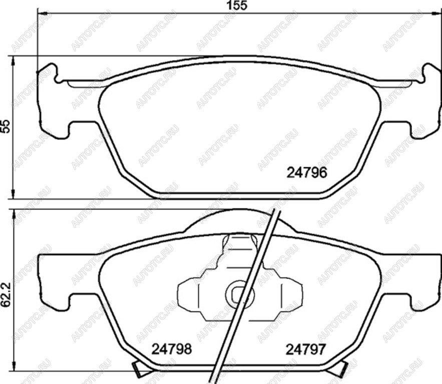 1 539 р. Колодки тормозные HONDA Accord (08-) передние (4шт.) MINTEX MINTEX mdb2955  с доставкой в г. Кемерово