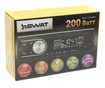 2 499 р. Магнитола автомобильная 1DIN 24V SWAT SWAT mex-1124ubw 24v  с доставкой в г. Кемерово. Увеличить фотографию 4