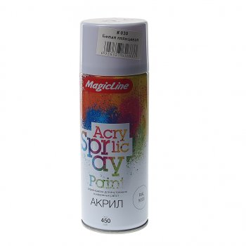 297 р. Краска белая глянцевая аэрозоль 400мл MAGICLINE MAGICLINE mg-030  с доставкой в г. Кемерово. Увеличить фотографию 1