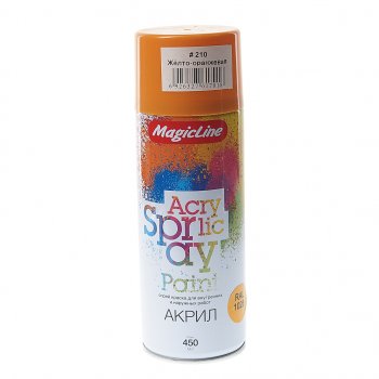 297 р. Краска желто-оранжевая аэрозоль 400мл MAGICLINE MAGICLINE mg-210  с доставкой в г. Кемерово. Увеличить фотографию 1