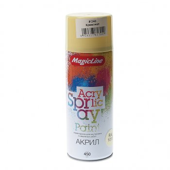 299 р. Краска кремовая аэрозоль 400мл MAGICLINE MAGICLINE mg-240  с доставкой в г. Кемерово. Увеличить фотографию 1