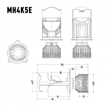 6 999 р. Лампа светодиодная 12V24V H4 P43t линза бокс (2шт.) MTF MTF mh4k5e  с доставкой в г. Кемерово. Увеличить фотографию 6