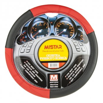 499 р. Оплетка руля (M) 37-39см черно-красная MISTAR MISTAR mis-17stw19 rd (m) MISTAR mis-17stw19 rd (m)  с доставкой в г. Кемерово. Увеличить фотографию 1