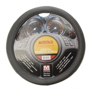 559 р. Оплетка руля (M) 37-39см серая MISTAR MISTAR mis-17stw40 gy (m)  с доставкой в г. Кемерово. Увеличить фотографию 1