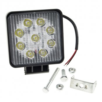 699 р. Фара рабочего света 115мм 27W (рассеянный свет) квадратная MISTAR MISTAR mis-27w flood(sq)  с доставкой в г. Кемерово. Увеличить фотографию 2