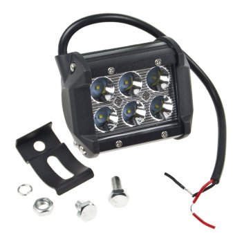 879 р. Фара рабочего света 97х75мм C-18W 6LED (сфокусированный свет) MISTAR MISTAR mis-c18w spot  с доставкой в г. Кемерово. Увеличить фотографию 2