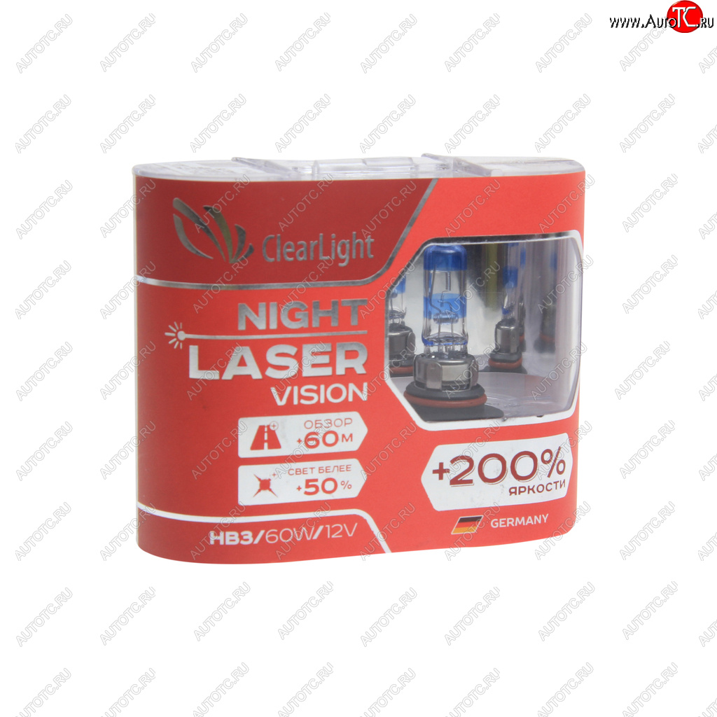 1 079 р. Лампа 12V HB3 65W +200% бокс (2шт.) Night Laser Vision CLEARLIGHT CLEARLIGHT ml9005nlv200  с доставкой в г. Кемерово