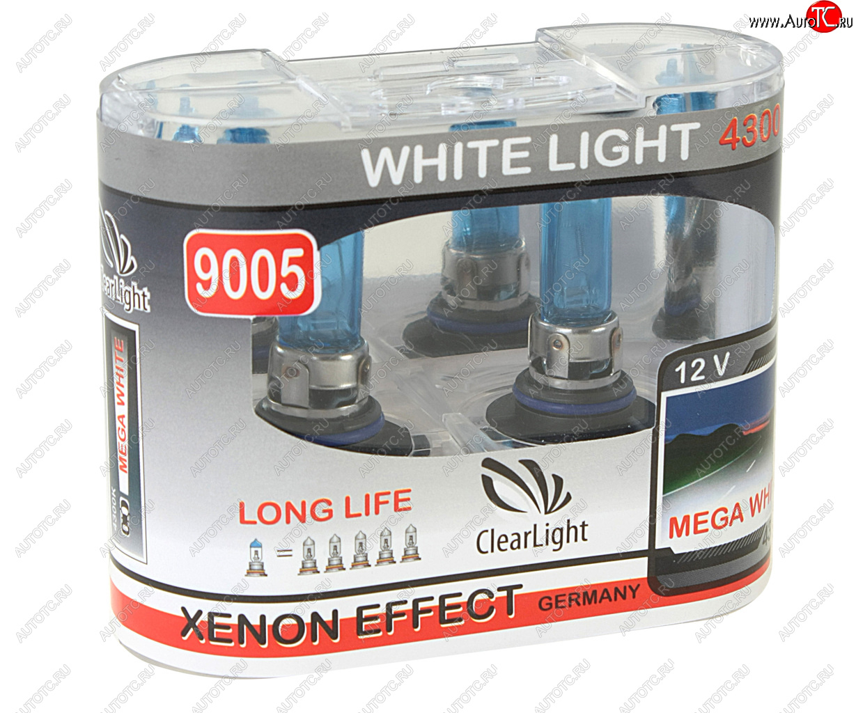 679 р. Лампа 12V HB3 60W P20d бокс (2шт.) White Light CLEARLIGHT CLEARLIGHT ml9005wl  с доставкой в г. Кемерово