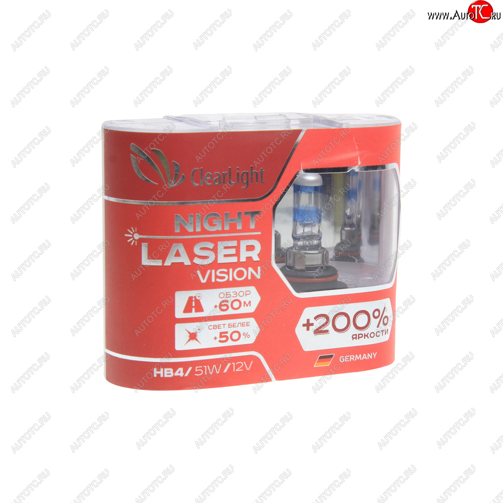 1 089 р. Лампа 12V HB4 55W +200% бокс (2шт.) Night Laser Vision CLEARLIGHT CLEARLIGHT ml9006nlv200  с доставкой в г. Кемерово