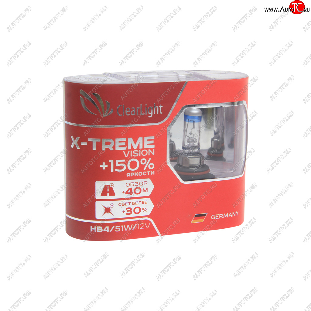 959 р. Лампа 12V HB4 51W P22d +150% бокс (2шт.) X-treme Vision CLEARLIGHT CLEARLIGHT ml9006xtv150  с доставкой в г. Кемерово