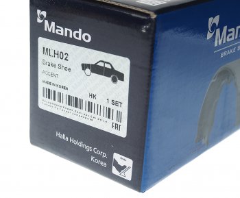 979 р. Колодки тормозные HYUNDAI Accent (95-) задние барабанные (4шт.) MANDO MANDO mlh02  с доставкой в г. Кемерово. Увеличить фотографию 4