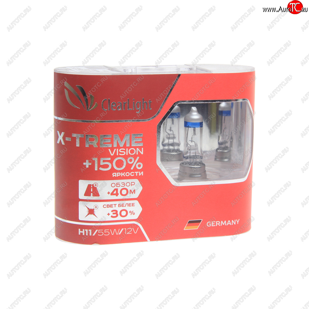 899 р. Лампа 12V H11 55W +150% бокс (2шт.) X-treme Vision CLEARLIGHT CLEARLIGHT mlh11xtv150  с доставкой в г. Кемерово