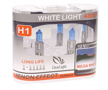 469 р. Лампа 12V H1 55W P14.5s бокс (2шт.) White Light CLEARLIGHT CLEARLIGHT mlh1wl  с доставкой в г. Кемерово. Увеличить фотографию 1