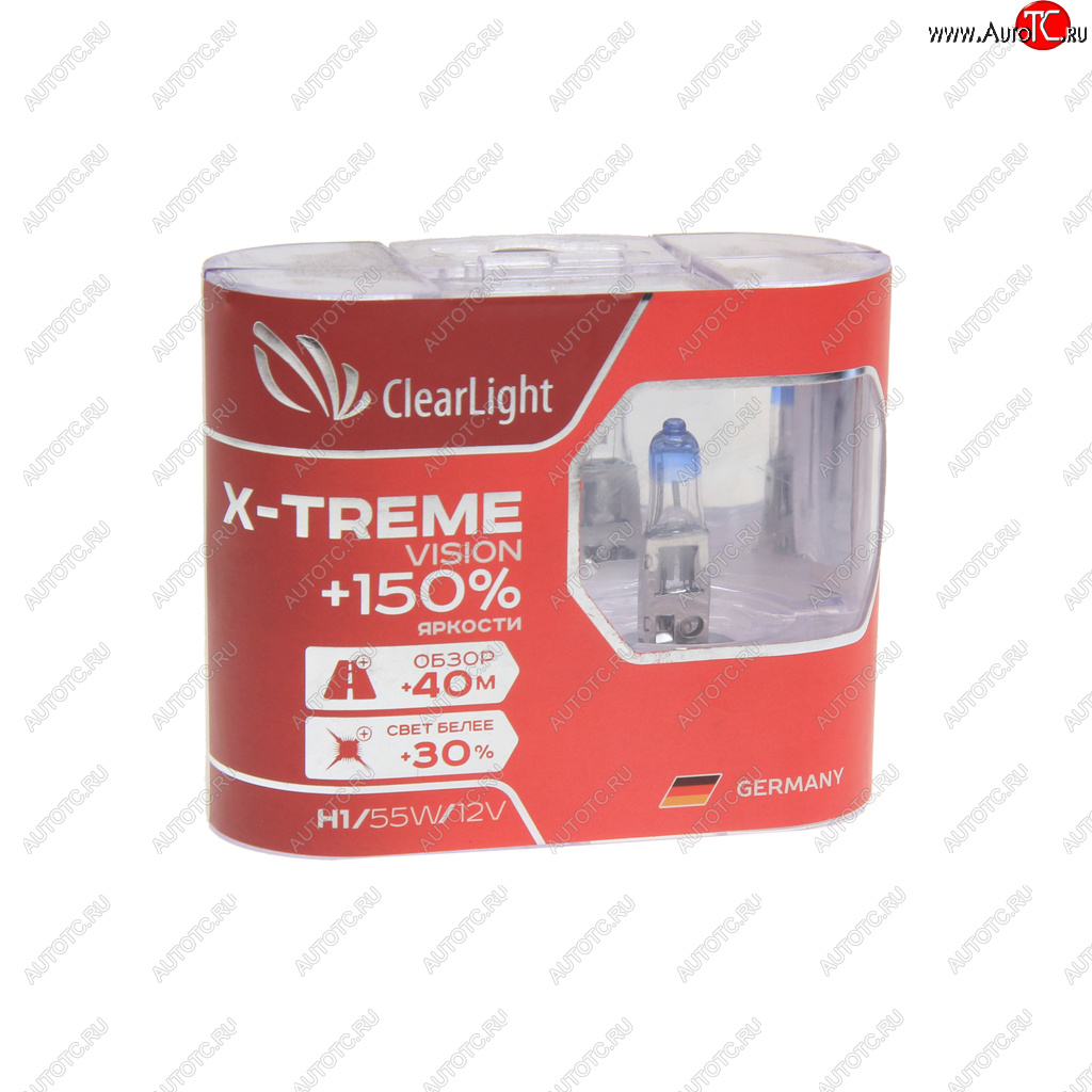 639 р. Лампа 12V H1 55W +150% бокс (2шт.) X-treme Vision CLEARLIGHT CLEARLIGHT mlh1xtv150  с доставкой в г. Кемерово