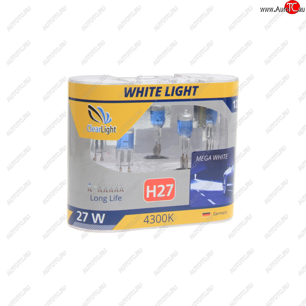 589 р. Лампа 12V H27 27W бокс (2шт.) White Light CLEARLIGHT CLEARLIGHT mlh27wl  с доставкой в г. Кемерово