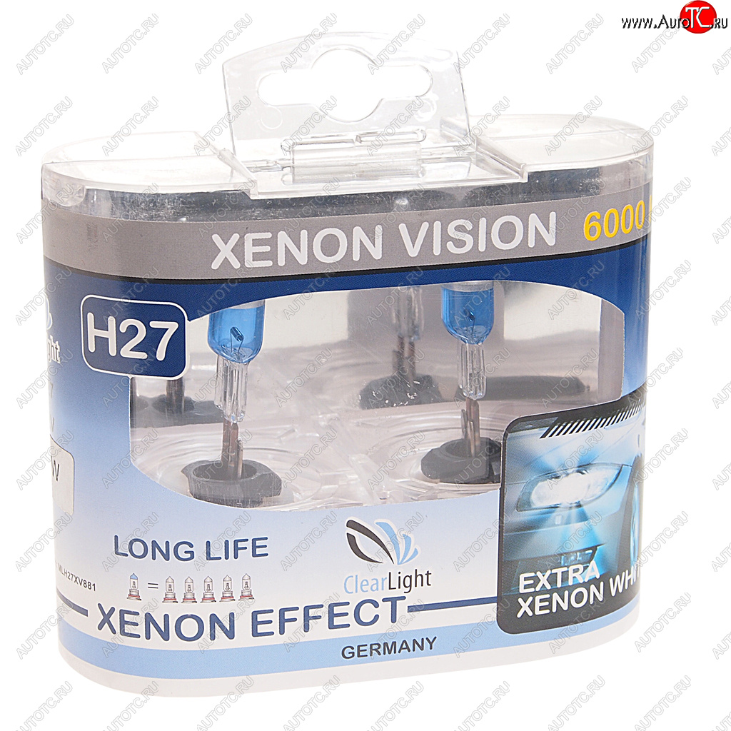 649 р. Лампа 12V H27 27W бокс (2шт.) Xenon Vision CLEARLIGHT CLEARLIGHT mlh27xv  с доставкой в г. Кемерово