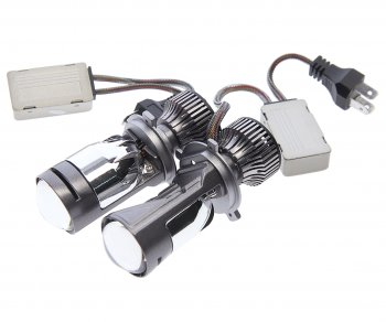 4 199 р. Лампа светодиодная 12V H4 P43t с линзой (2шт.) OPTIMA OPTIMA ml-h4-40  с доставкой в г. Кемерово. Увеличить фотографию 1