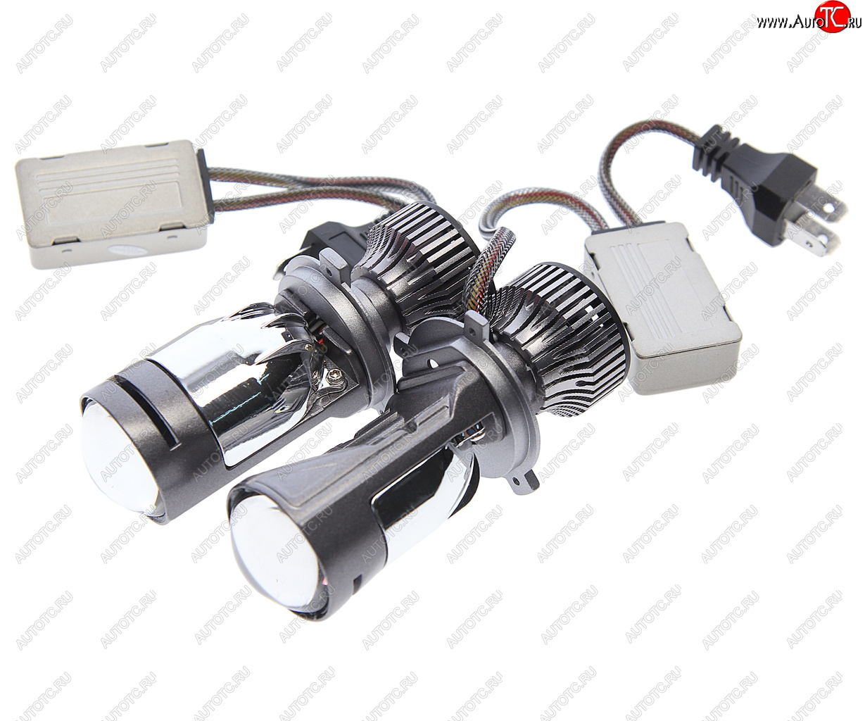 4 199 р. Лампа светодиодная 12V H4 P43t с линзой (2шт.) OPTIMA OPTIMA ml-h4-40  с доставкой в г. Кемерово