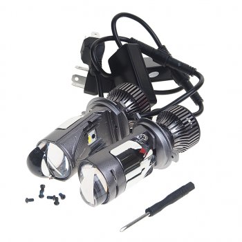 5 299 р. Лампа светодиодная 12V H4 P43t с линзой (2шт.) OPTIMA OPTIMA ml-h4-45 OPTIMA ml-h4-45  с доставкой в г. Кемерово. Увеличить фотографию 1