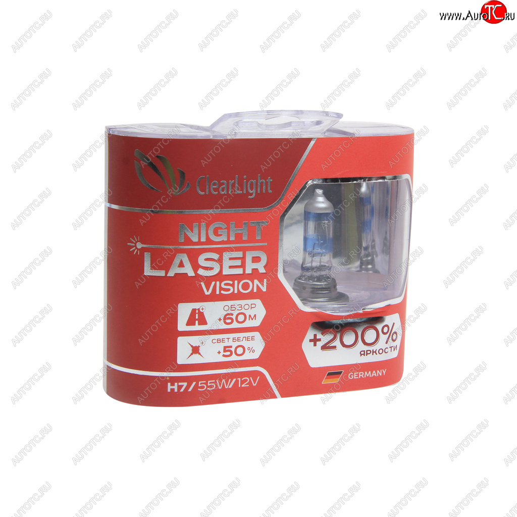 1 059 р. Лампа 12V H7 55W +200% (2шт.) Night Laser Vision CLEARLIGHT JAECOO J8 (2024-2025)  с доставкой в г. Кемерово