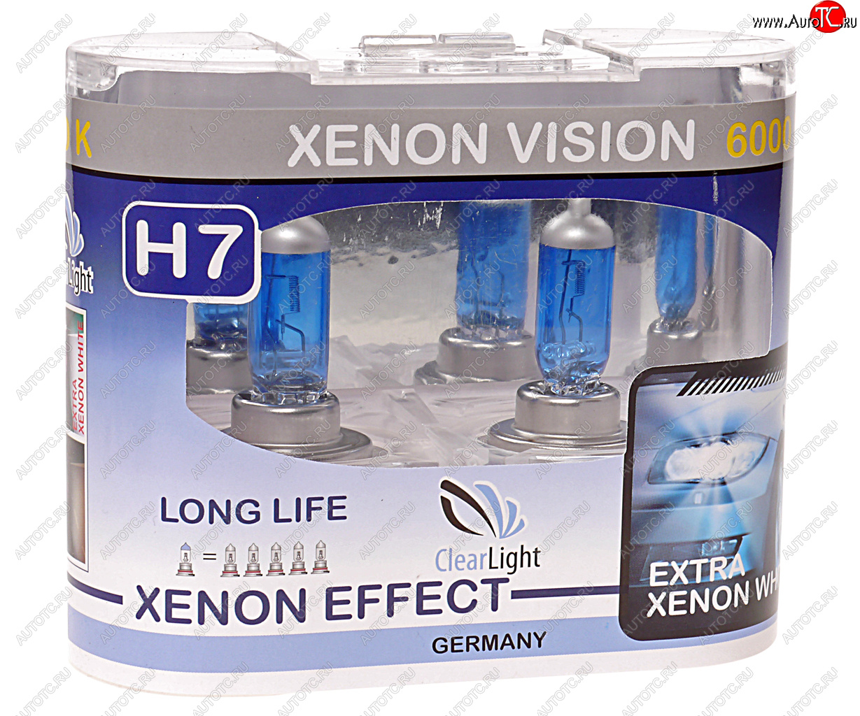689 р. Лампа 12V H7 55W PX26d бокс (2шт.) Xenon Vision CLEARLIGHT CLEARLIGHT mlh7xv  с доставкой в г. Кемерово