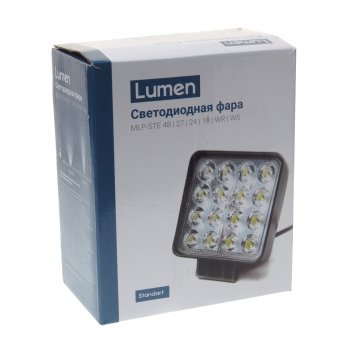 1 299 р. Фара рабочего света 125x107x58мм 48Вт (16 светодиодов) IP67 Slim Flood LUMEN LUMEN mlp-sle48ws1857f  с доставкой в г. Кемерово. Увеличить фотографию 4