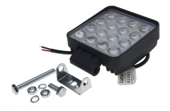 1 529 р. Фара рабочего света 106x106x40мм 48Вт (16 светодиодов) IP67 Super Slim Flood LUMEN LUMEN mlp-sse48ws-2418f  с доставкой в г. Кемерово. Увеличить фотографию 1