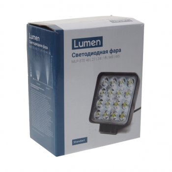 1 369 р. Фара рабочего света круглая 125x110x50мм 27Вт (9 светодиодов) IP68 Standart Flood LUMEN LUMEN mlp-ste27wr1261f  с доставкой в г. Кемерово. Увеличить фотографию 4