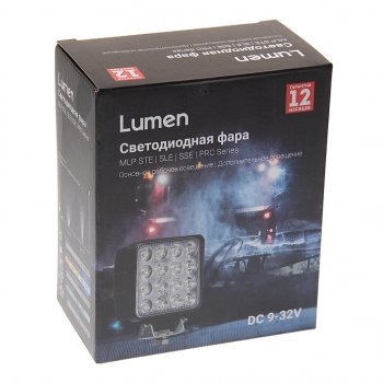 1 079 р. Фара рабочего света 125x110x50мм 27Вт (9 светодиодов) IP68 Standart Flood LUMEN LUMEN mlp-ste27ws1262f  с доставкой в г. Кемерово. Увеличить фотографию 3