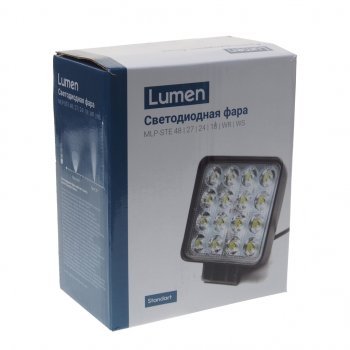 1 699 р. Фара рабочего света 127x110x68мм 48Вт (16 светодиодов) IP68 Standart Flood LUMEN LUMEN mlp-ste48ws1258f  с доставкой в г. Кемерово. Увеличить фотографию 4
