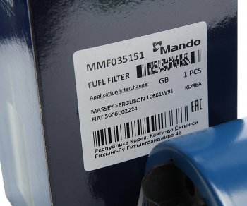 1 489 р. Фильтр топливный LIEBHERR KOBELCO NEW HOLLAND (дв.CUMMINS) MANDO MANDO mmf035151  с доставкой в г. Кемерово. Увеличить фотографию 3