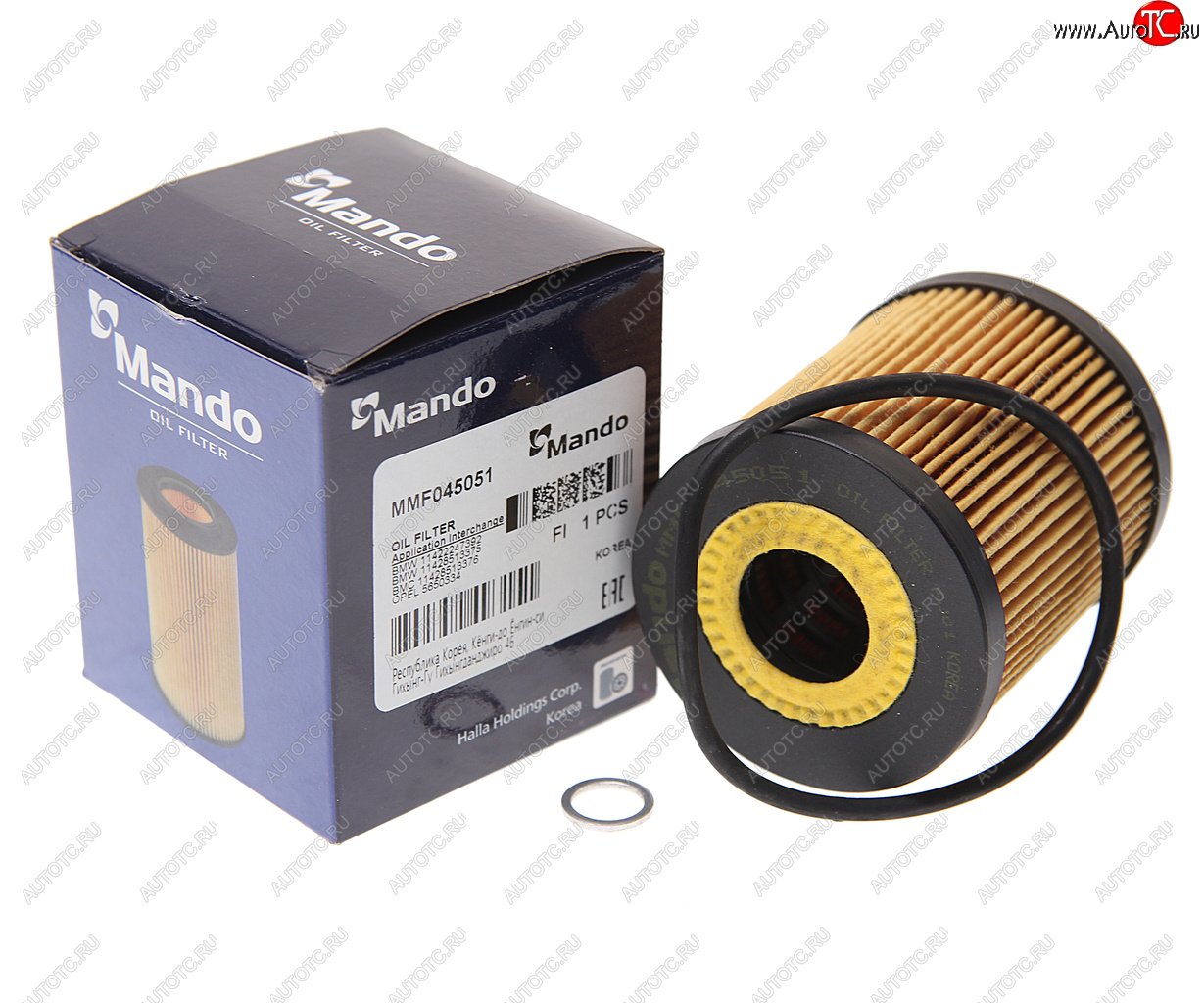 285 р. Фильтр масляный BMW 3 (E46),5 (E39),7 (E38),X5 (E53) LAND ROVER Range Rover 3 (02-) (DTDI) MANDO MANDO mmf045051  с доставкой в г. Кемерово