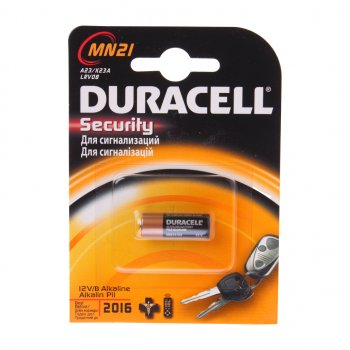 479 р. Батарейка A23 3LR50 12V (пульт сигнализации) блистер 1шт. Alkaline Security DURACELL DURACELL mn21-1bl  с доставкой в г. Кемерово. Увеличить фотографию 1